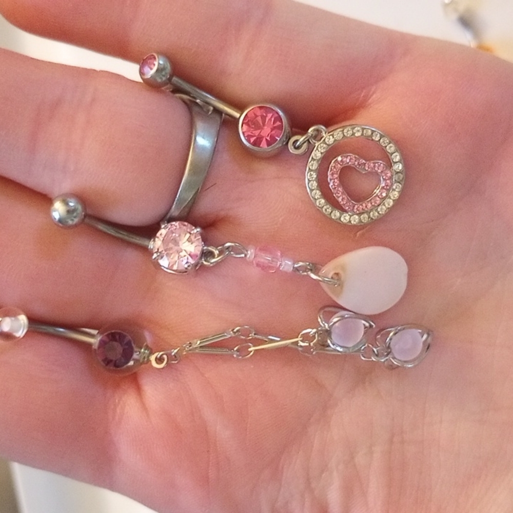 🔥NWOT 3 Gorgeous Belly Button Rings